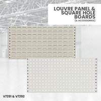 Wall Mounted Louvre Panel & Square Hole Boards & Accessories