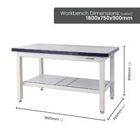 Heavy Duty Industrial Work Bench Kit 1800mm long (with Bottom Shelf)