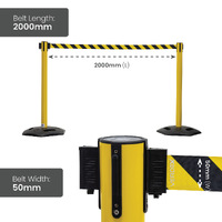 Outdoor Single Belt Barrier Post (with 2M Belt)