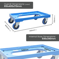 Stack and Nest Crate Dollie (with 4 swivel castors)