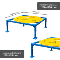 Heavy Duty Pallet Stand (with Short Adjustable Legs & Turntable)