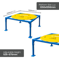 Heavy Duty Pallet Stand (with Tall Adjustable Legs & Turntable)