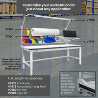 Ergonomic Industrial Packing Workbench (with back panel starter kit)