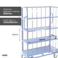 Heavy Duty Sloping 4 Shelf Trolleys