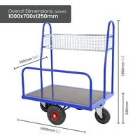 Transport Trolley with Storage Basket