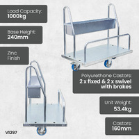 Transport Trolley with Storage Tray (Polyurethane Castors)