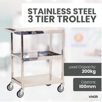 Stainless Steel 2 & 3 Tier Trolleys