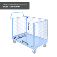 3 Sided Mesh Cage Trolley