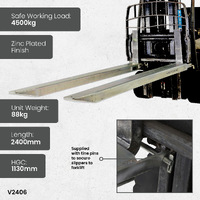 Fork Extension Slippers / Tines - Zinc Plated