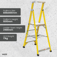 Fibreglass Industrial Platform Ladders