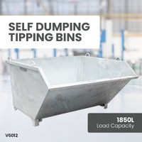 Self Dumping 1500kg Capacity Tipping Bins