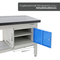 1800mm Industrial Work Bench with Lockable Cupboard