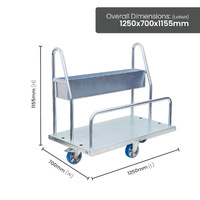 Transport Trolley with Storage Tray (Polyurethane Castors)