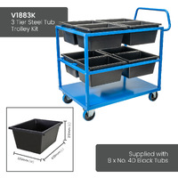 3 Tier Steel Tub Trolley