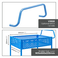 2 Tier Steel Single Basket Trolley