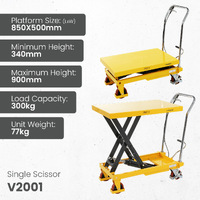 Scissor Lift Trolley 500x850mm (300kg capacity) - Single Scissor