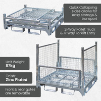 Collapsible & Stackable Stillage Cage