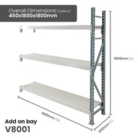 Heavy Duty Longspan Shelving - Steel 1800mm wide