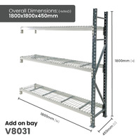 Heavy Duty Longspan Shelving - Mesh 1800mm wide