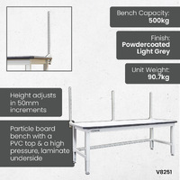 Ergonomic Industrial Packing Workbench (with back panel starter kit)