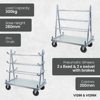 A Frame Panel Carts (with Pneumatic Wheels)