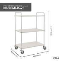 Tall Multi Shelf Trolleys