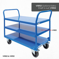 Heavy Duty Double Handle 2 Tier Trolley 