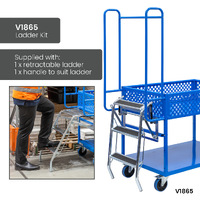 2 Tier Steel Single Basket Trolley