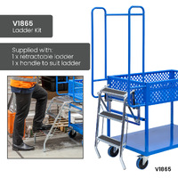 2 Tier Steel Double Basket Trolley