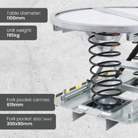 Galvanised Spring Pallet Elevator with Pallet Truck Base