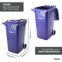 Foot Pedal Wheelie Bins