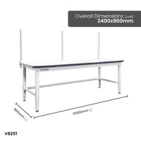 Ergonomic Industrial Packing Workbench (with back panel starter kit)