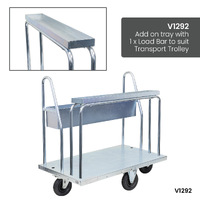 Transport Trolley with Storage Tray (Polyurethane Castors)