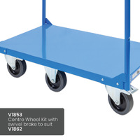 Heavy Duty Double Handle 2 Tier Trolley 