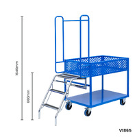 2 Tier Steel Single Basket Trolley