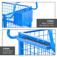 Mesh Cage Trolley with Drop Down Gate