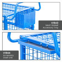 Mesh Cage Trolley with Drop Down Gate & Lockable Lid