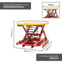 Powder Coated Spring Pallet Elevator with Pallet Truck Base