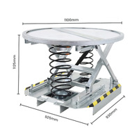 Galvanised Spring Pallet Elevator with Pallet Truck Base