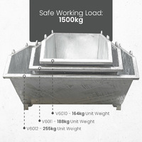 Self Dumping 1500kg Capacity Tipping Bins