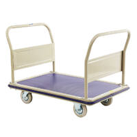 2 Fixed Handles Large Platform Trolley 750x1150mm