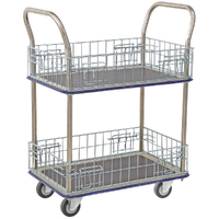 2 Tier Cage Platform Trolley 740x480mm