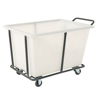 280L Plastic Bin Trolley - White (Includes Bin)