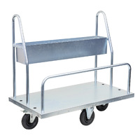 Transport Trolley with Storage Tray (Polyurethane Castors)