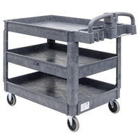 3 Tier Plastic Utility Cart (with Ergonomic Handle)