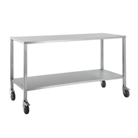 Single Stainless Steel Instrument Trolley (No rail on top)