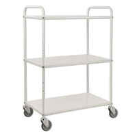 Tall Multi Shelf Trolley (3 Tier) - White