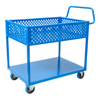 2 Tier Steel Single Basket Trolley