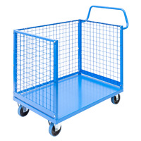 3 Sided Mesh Cage Trolley