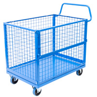 Mesh Cage Trolley with Drop Down Gate